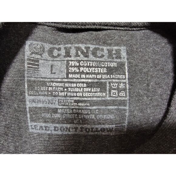 Cinch Denim Co. Heather Grey T-shirt - Large - Picture 3 of 4